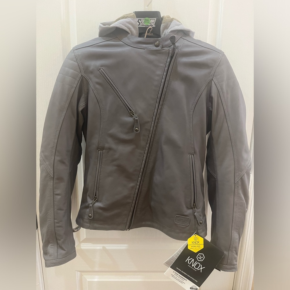 BRAND NEW Roland Sands Designs RSD Mia Leather Moto Jacket Gunmetal Women's Med